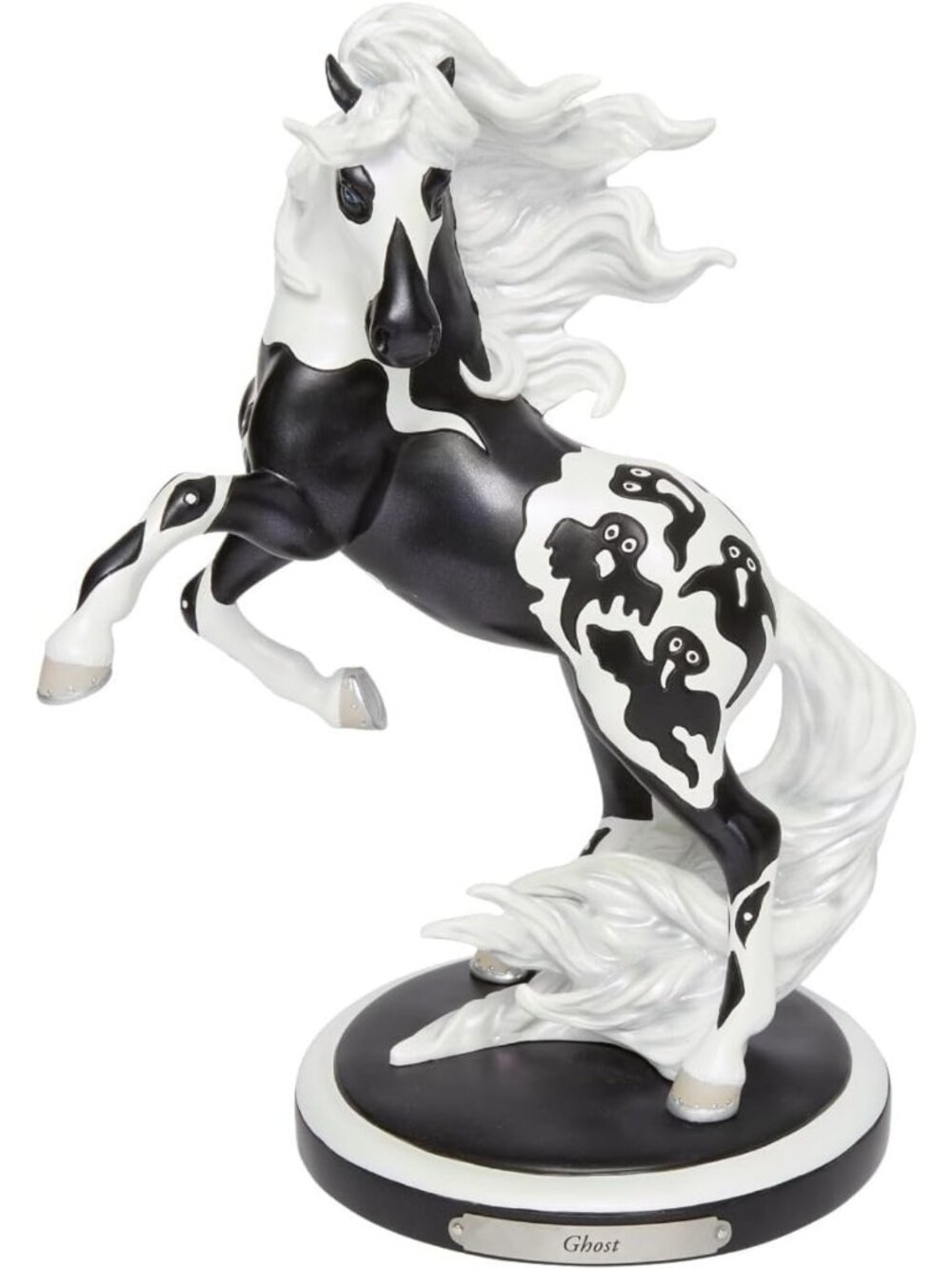 Hand-Painted Halloween Ghost Horse Figurine - 10.3" Collectible Statue with Gift